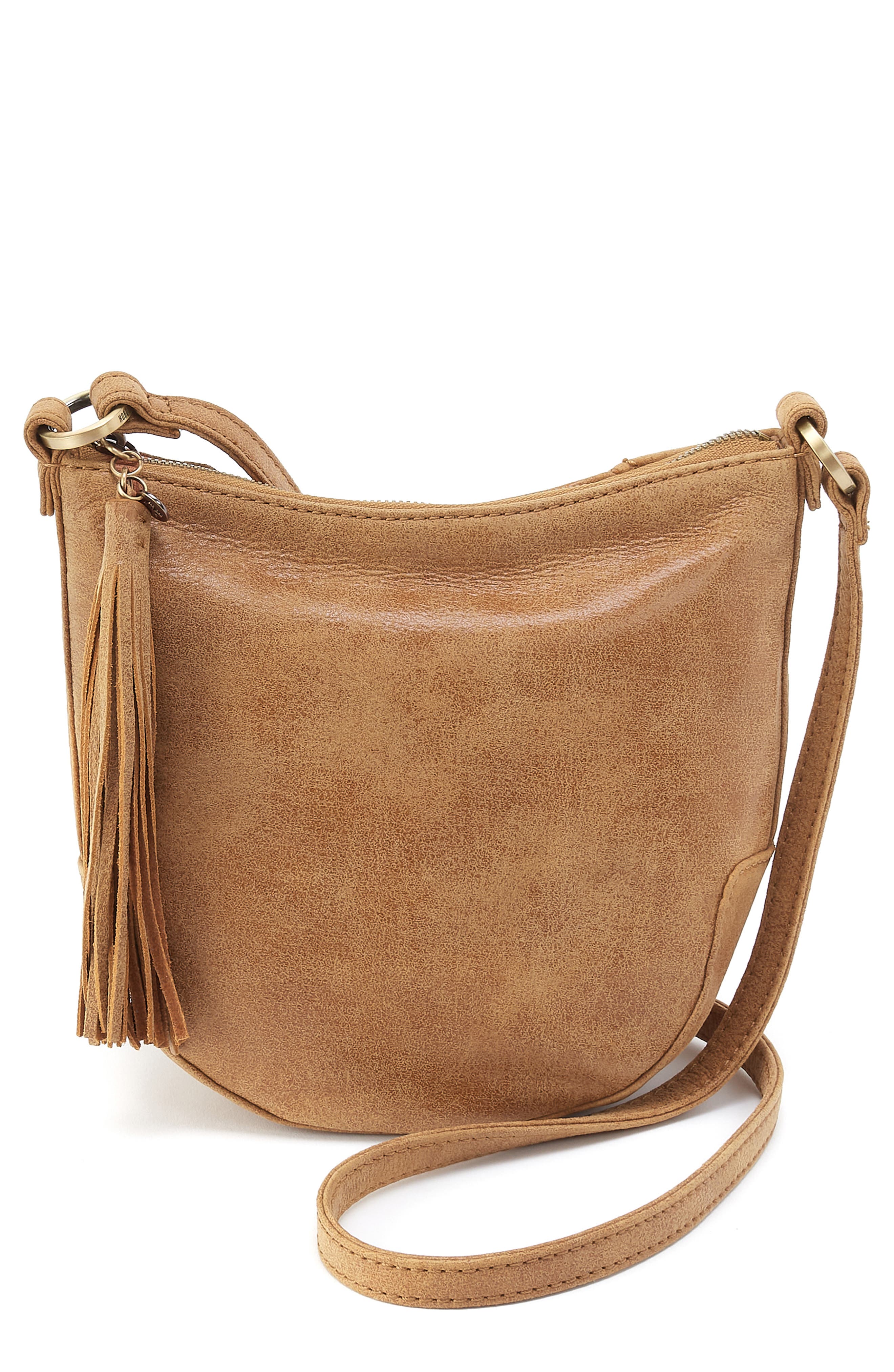 HOBO Lexi Leather Crossbody Bag, Main, color, Whiskey