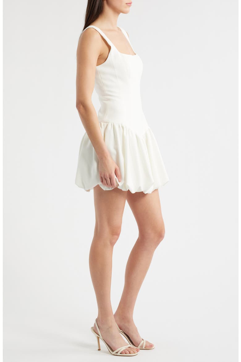 Birdie Sleeveless Bubble Minidress, Alternate, color, PORCELAIN
