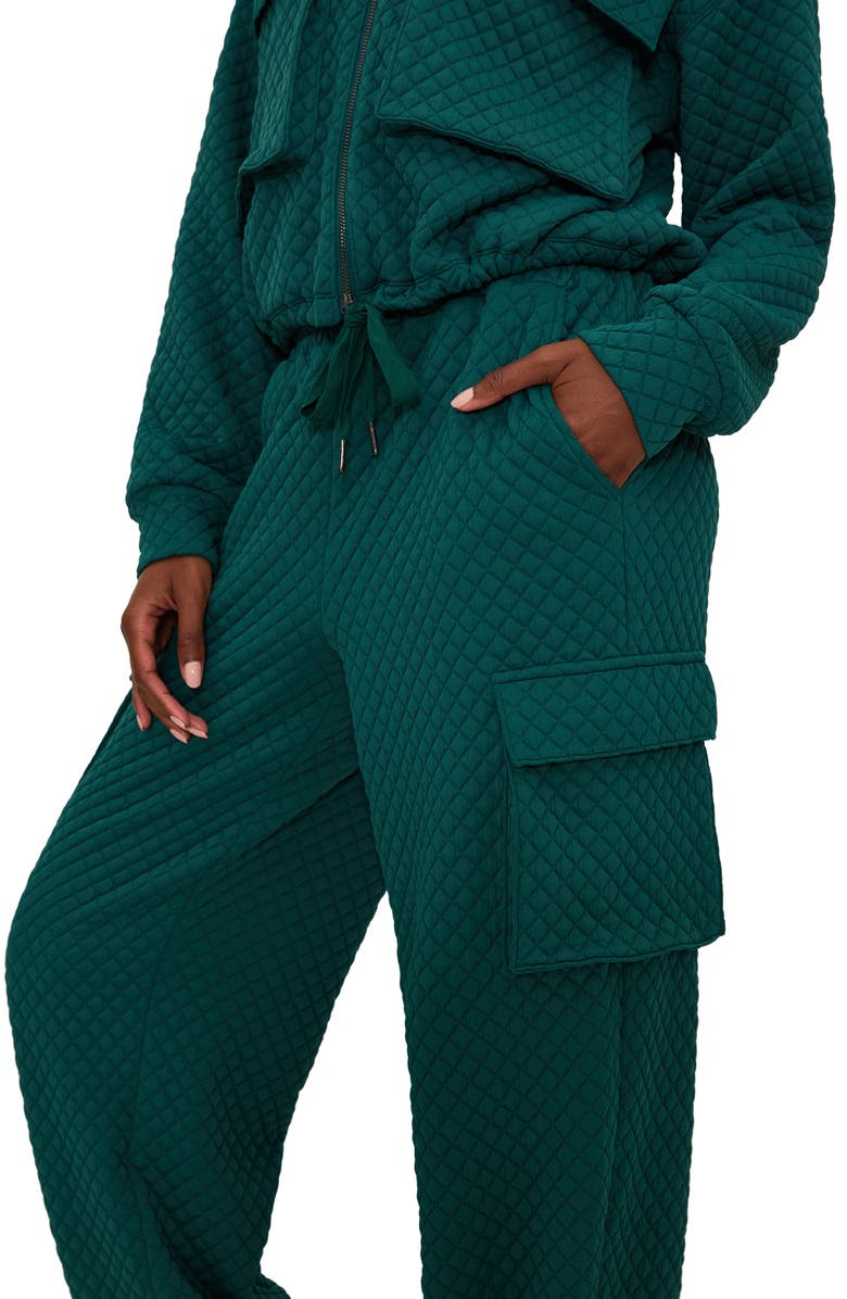 Beach Riot Starla Quilted Sweatpants, Alternate, color, Pine Quilt