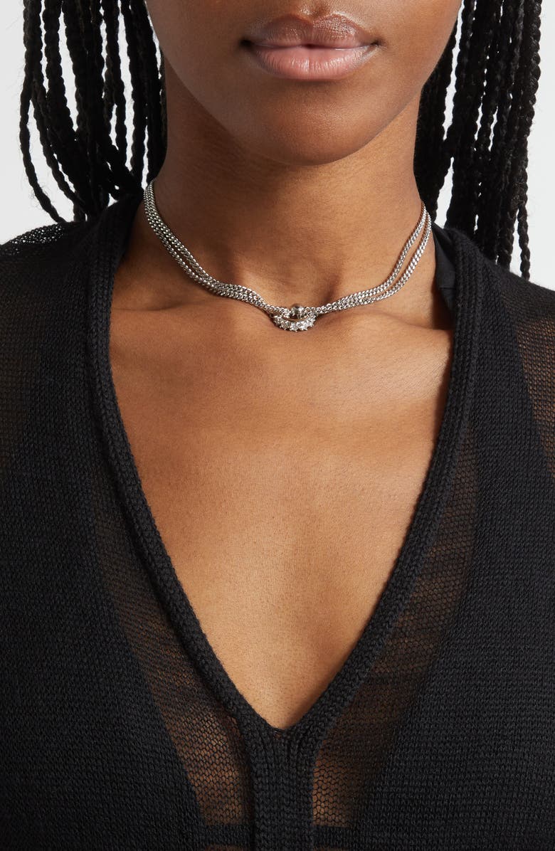 Justine Clenquet Moira Crystal Pendant Necklace, Alternate, color, 