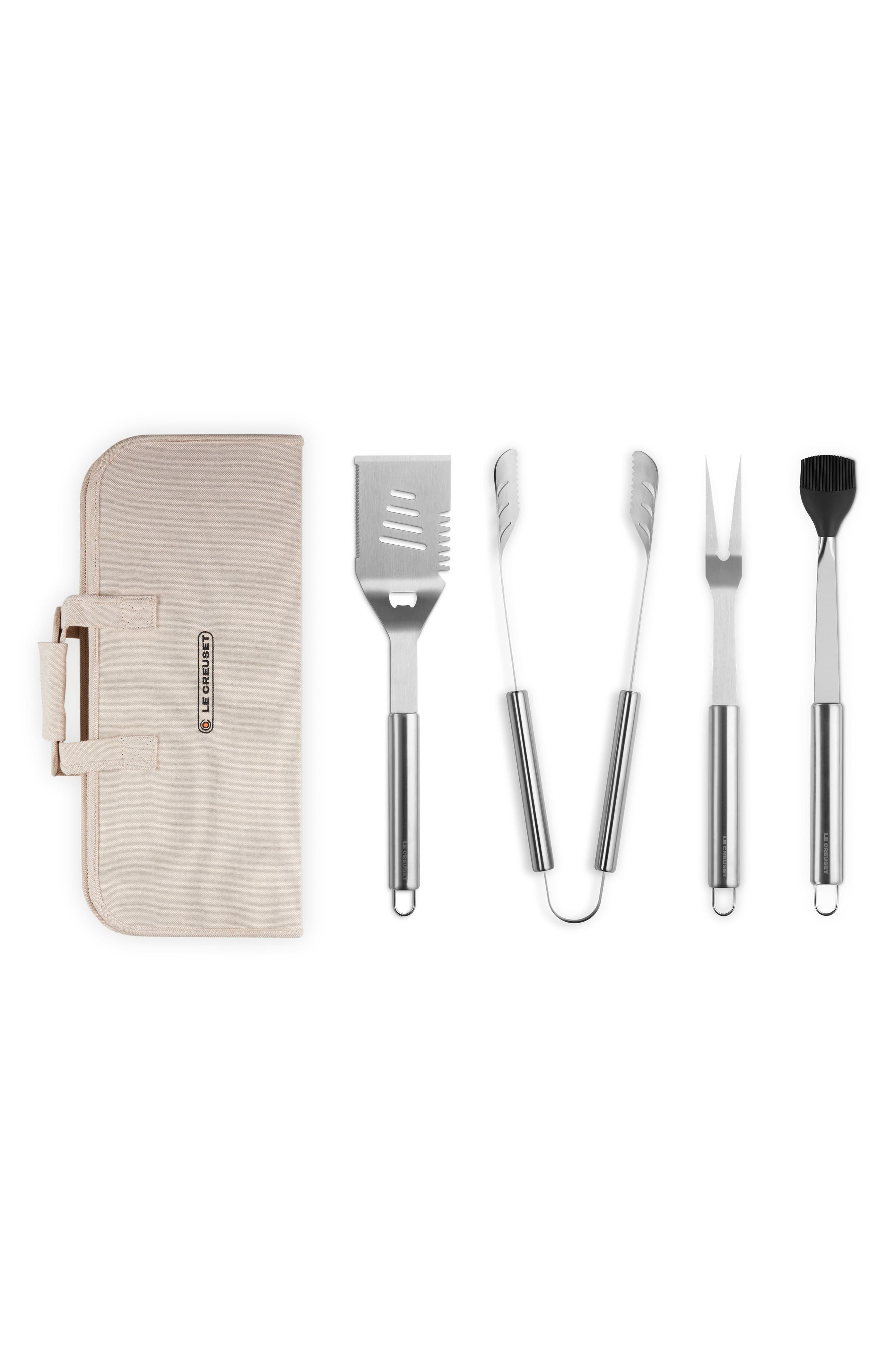 Le Creuset Outdoor 5-Piece Grilling Tools Set - Stainless Steel