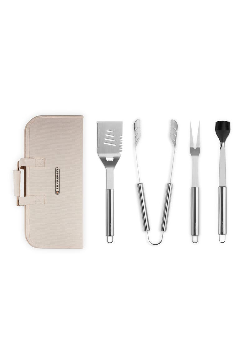 Outdoor 5-Piece Grilling Tools Set, Main, color, STAINLESS STEEL