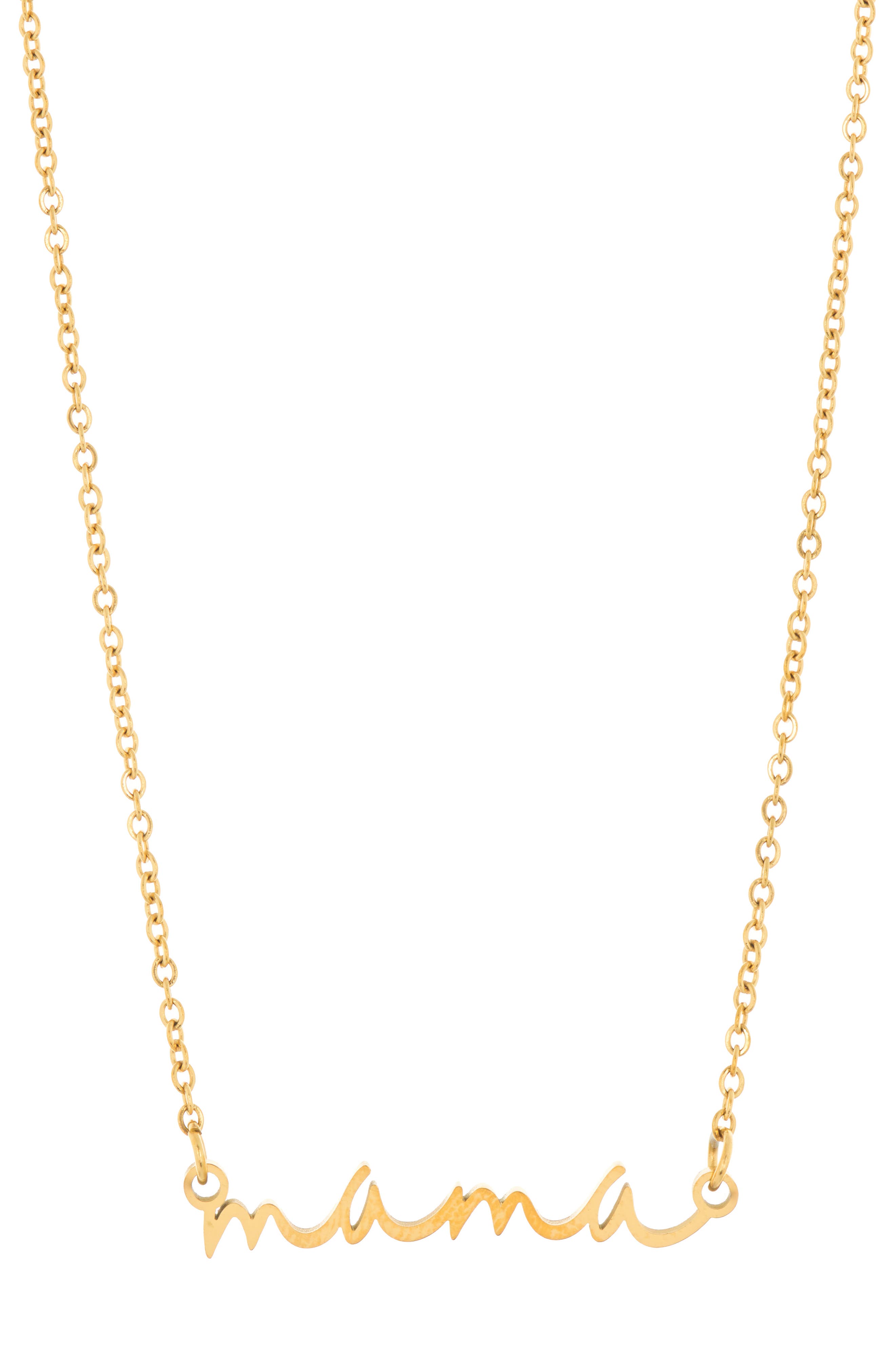 Adornia Water Resistant Cursive Mama Script Necklace