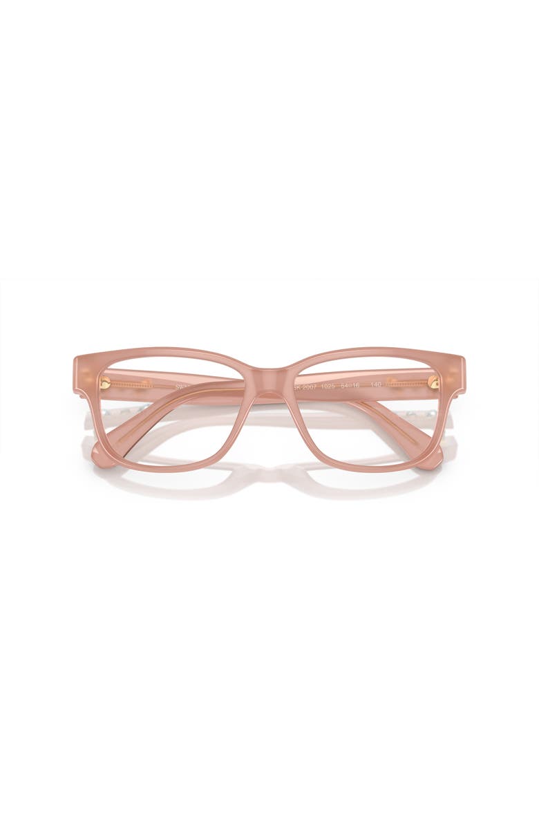 Swarovski 52mm Rectangle optical glasses, Alternate, color, Pink