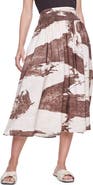 DKNY Smock Waist Pleated Skirt