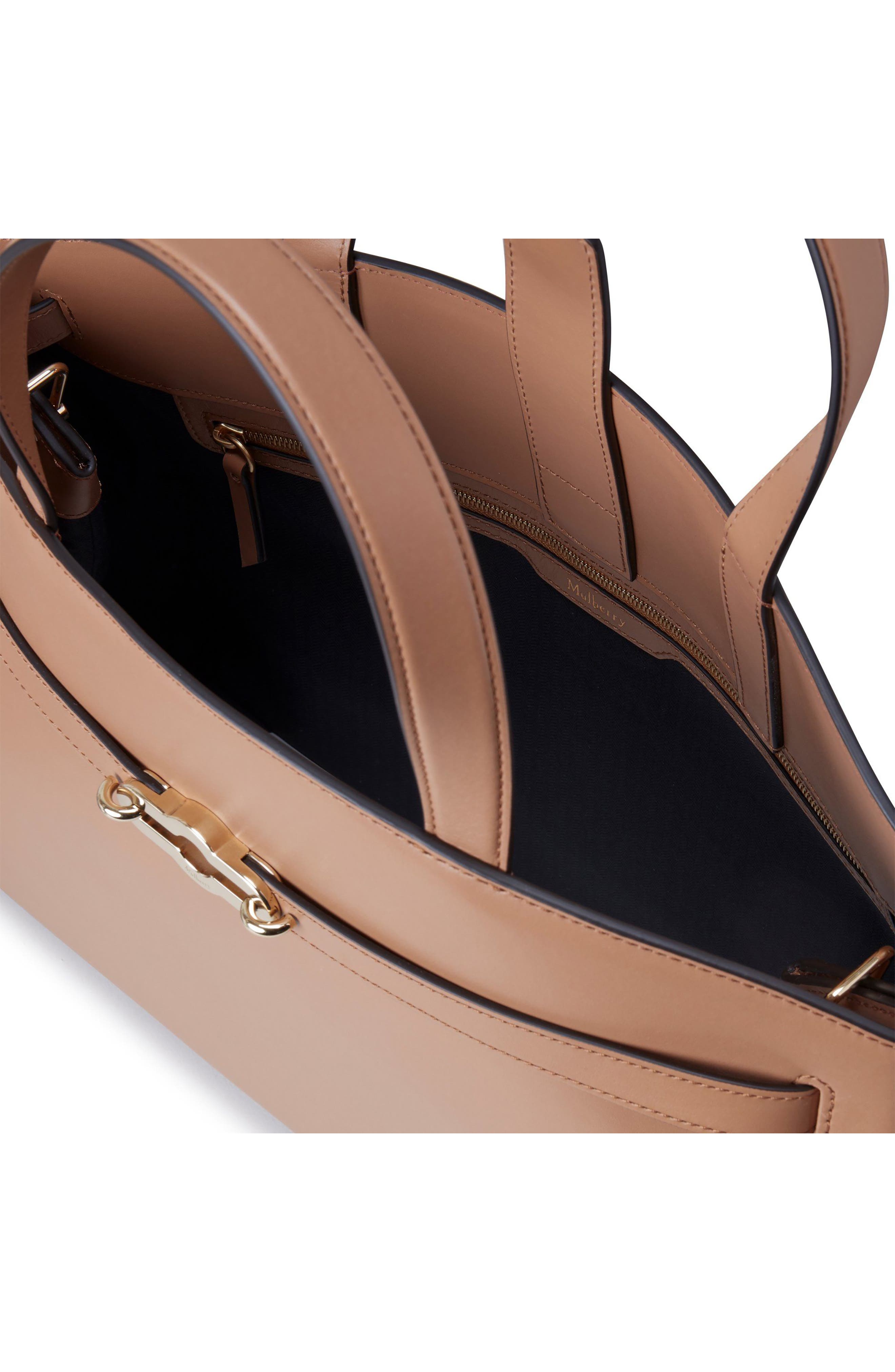 Pimlico High Gloss Leather Tote, Alternate, color, SABLE