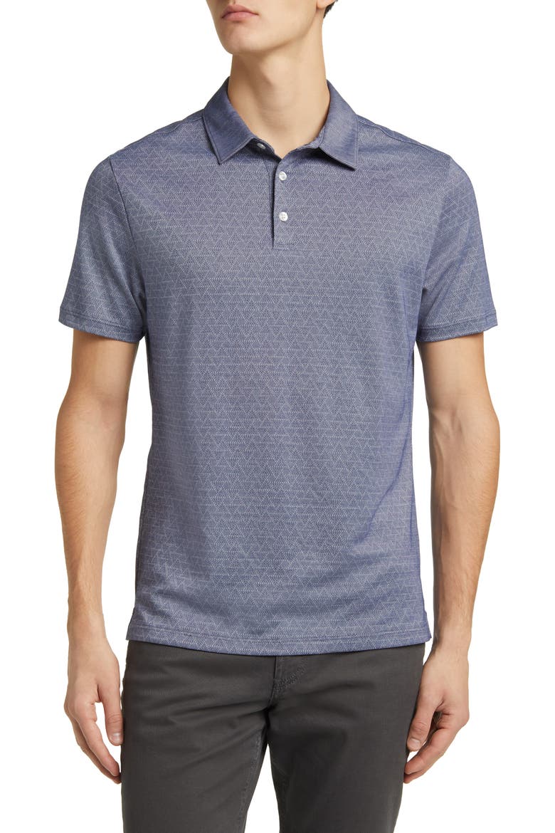 Cormack Geo Pattern Polo, Main, color, NAVY