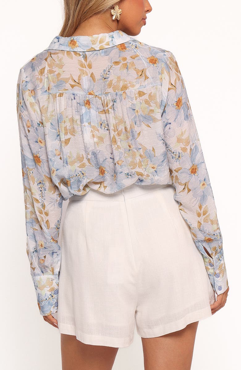 Petal & Pup Adalee Floral Print Shirt, Alternate, color, Blue Floral