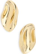 Cara Molten Oval Stud Earrings