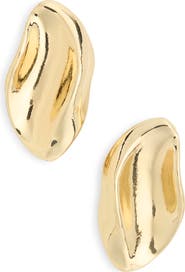 Cara Molten Oval Stud Earrings