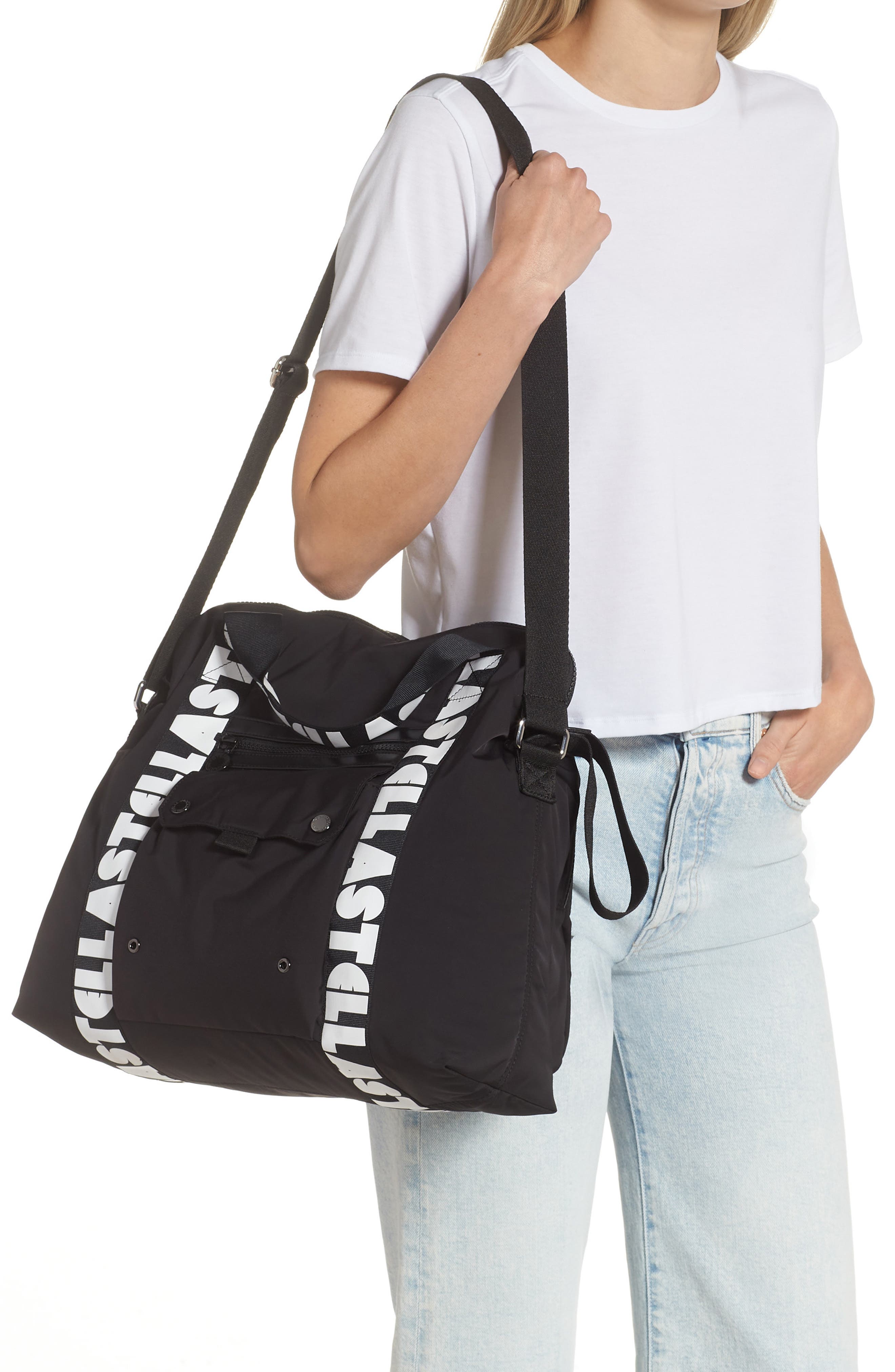 Stella McCartney Kids Stella McCartney Logo Diaper Bag, Alternate, color, 