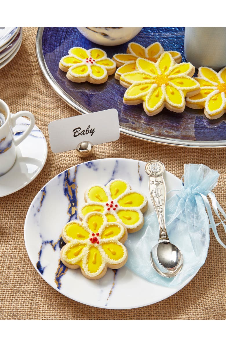 Prouna Marble Azure Salad / Dessert Plate, Alternate, color, White