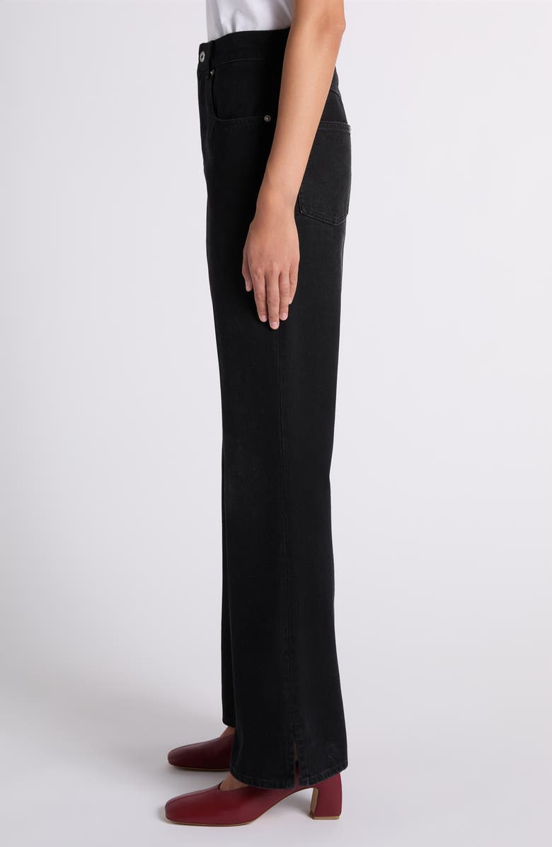 Bottega Veneta Wide Leg Jeans, Alternate, color, 1000 Black