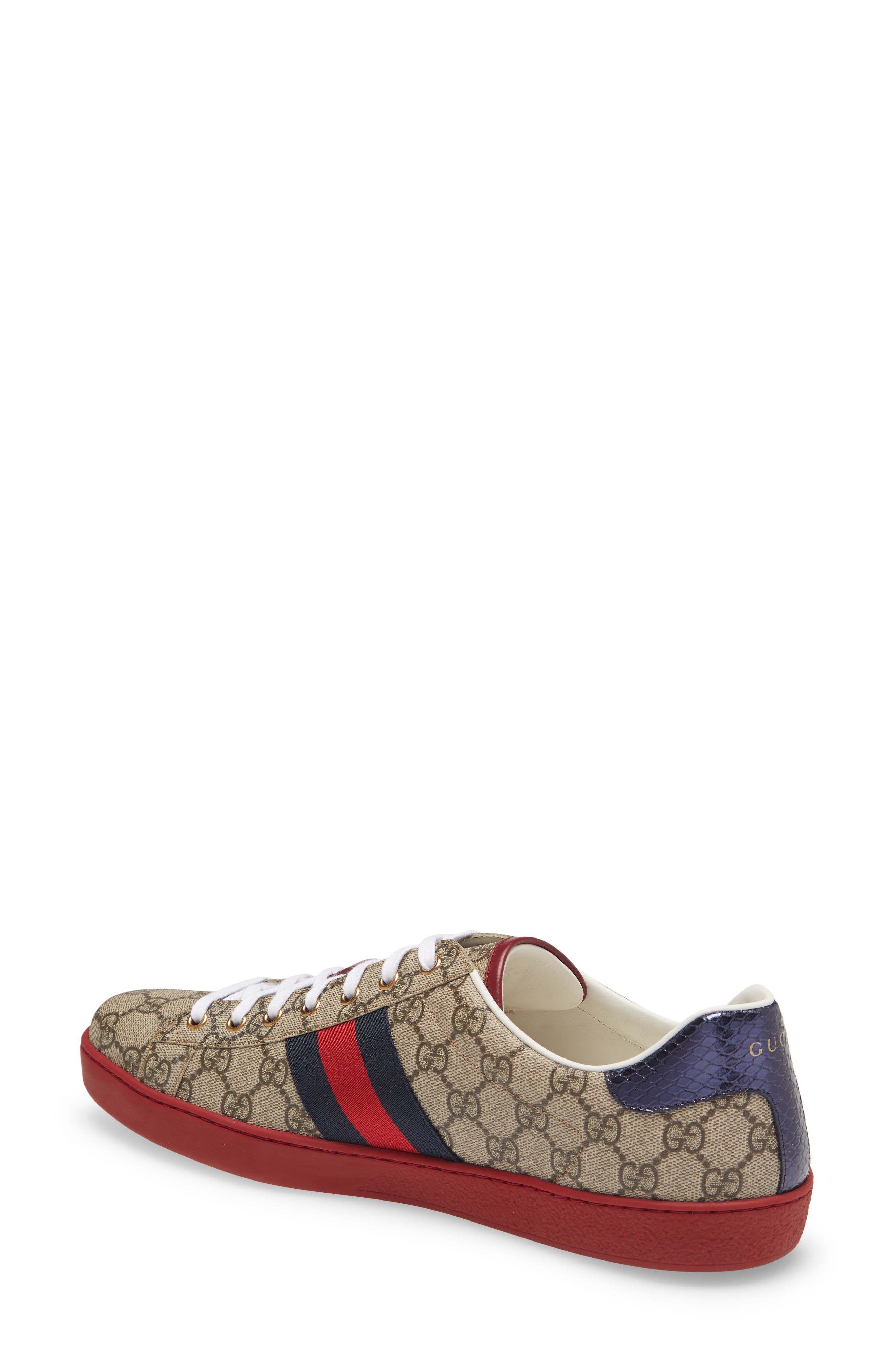 New Ace GG Supreme Low Top Sneaker, Alternate, color, BEIGE/EBONY