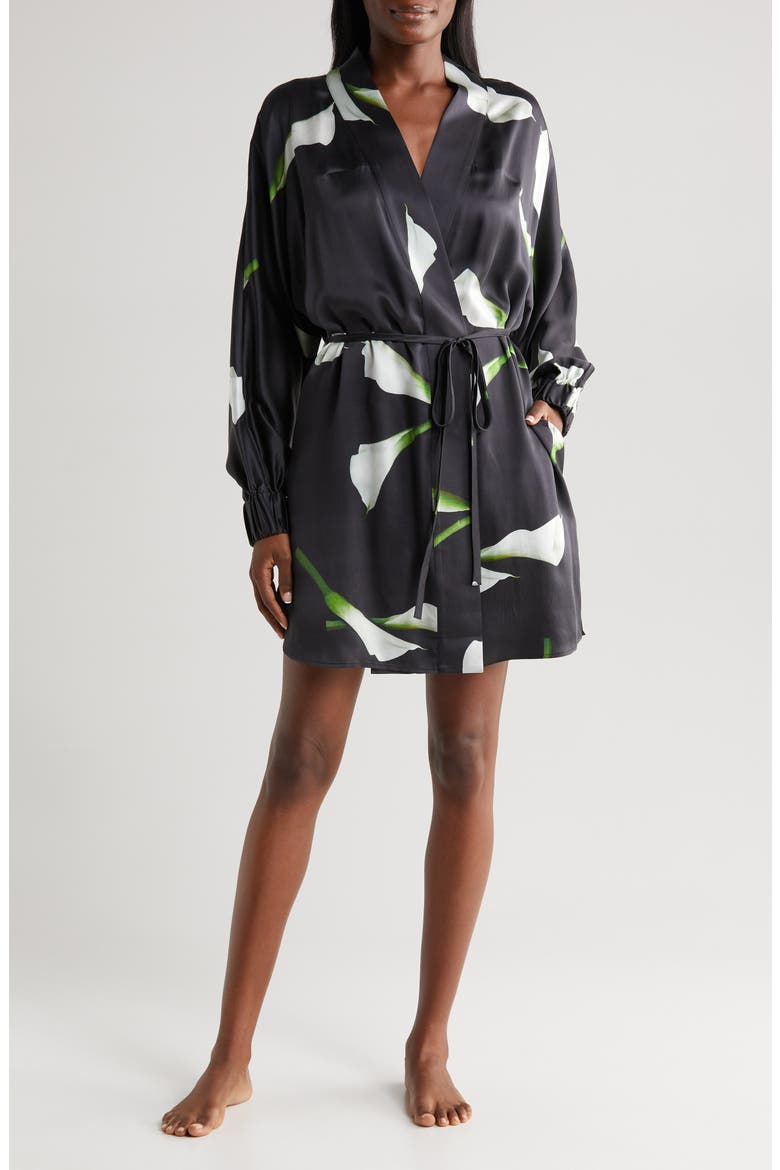 Washable Silk Robe, Main, color, FLOATING LILY LARGE