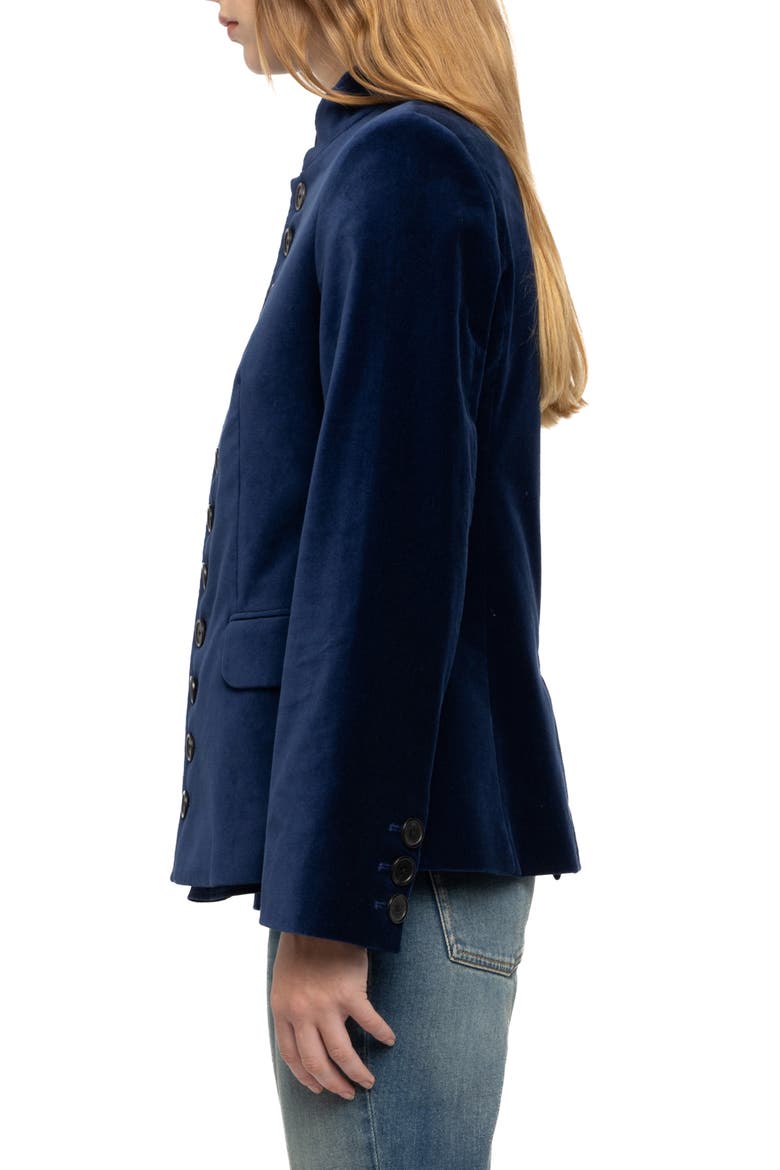 Vallo Velvet Blazer, Alternate, color, MARINE