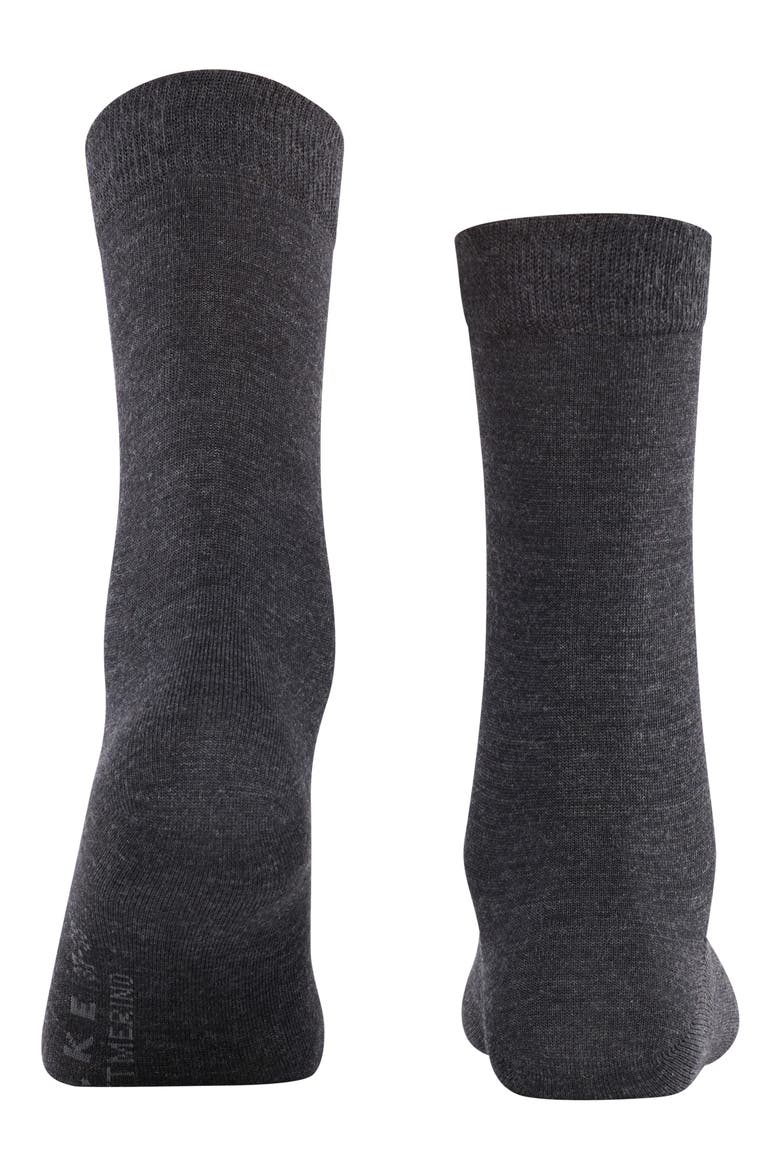 Soft Merino Crew Socks, Alternate, color, ANTHRA.MEL