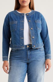 KUT from the Kloth Lorelei Scoop Neck Denim Jacket