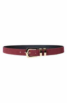 Linea Pelle Double Keepers Faux Leather Belt