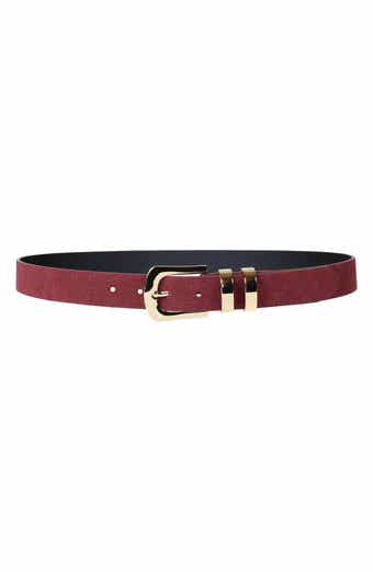 Linea Pelle Double Keepers Faux Leather Belt