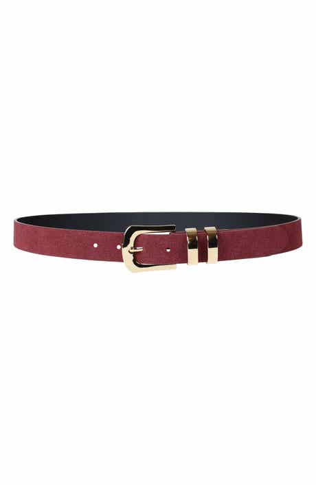 Linea Pelle Double Keepers Faux Leather Belt