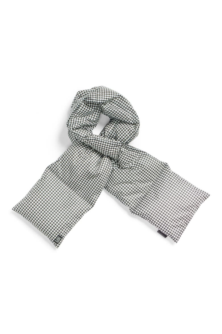 Houndstooth Down & Feather Scarf, Alternate, color, PIED DE POULE