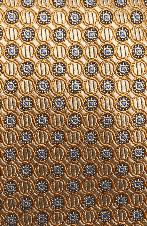 Nordstrom Neat Medallion Silk X-long Tie In Yellow