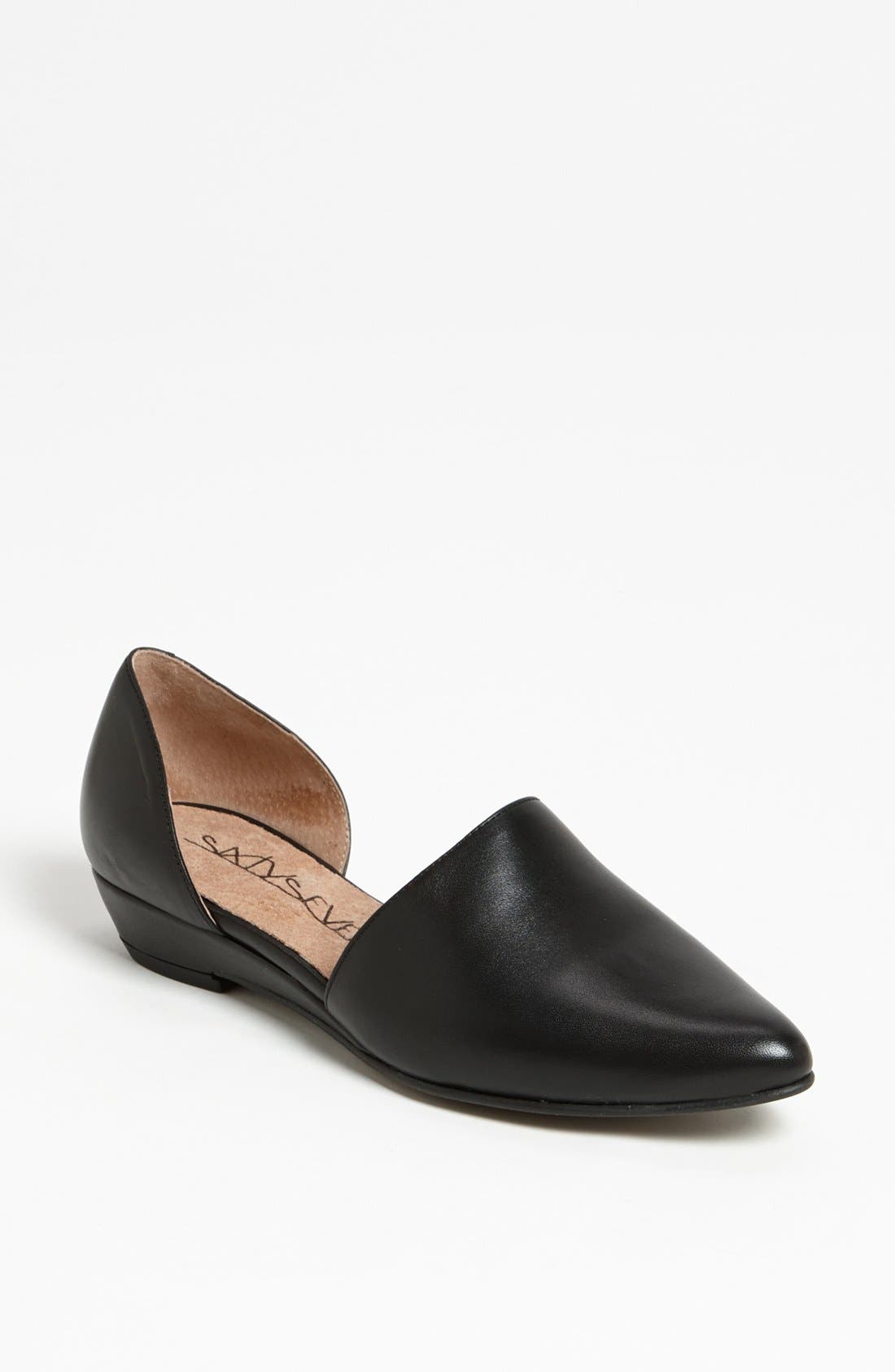 'Erin' Flat, Main, color, BLACK LEATHER