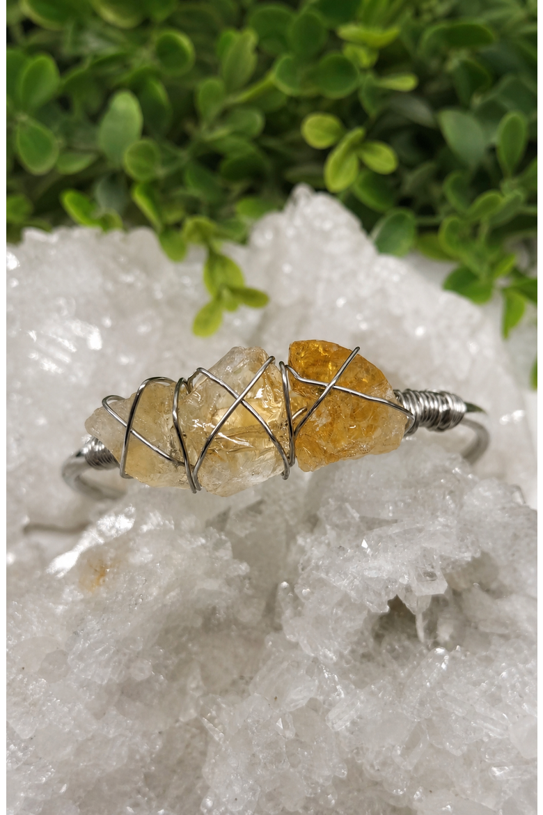 Gemstone Wire Wrapped Bracelet, Alternate, color, Citrine White Gold