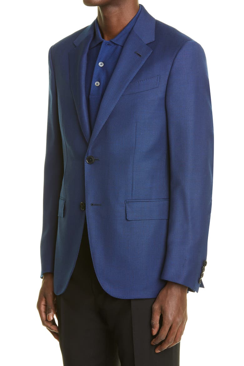 Achillfarm Milano Easy Fit Wool Blazer, Alternate, color, NVY SLD
