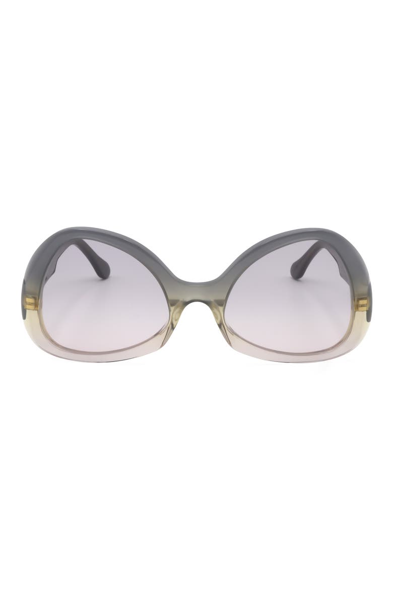 55mm Square Sunglasses, Main, color, YELLOW / YELLOW