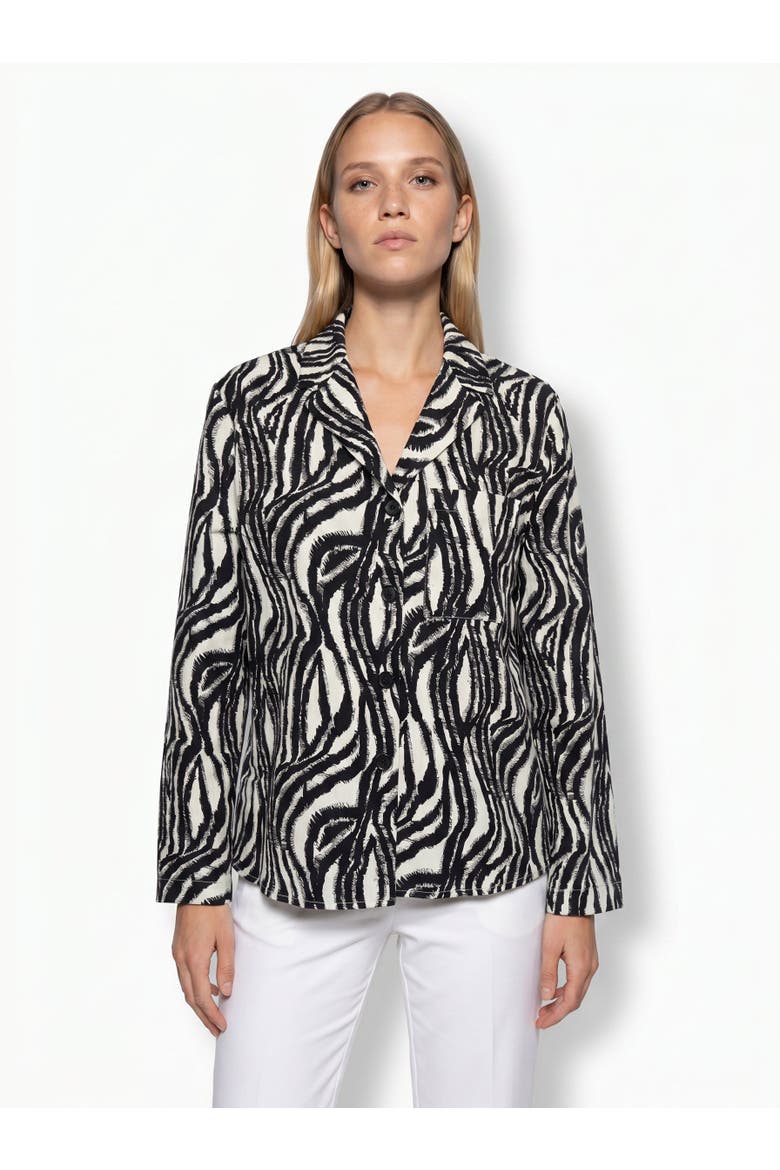 Adelaide Zebra Print Long Sleeve Shirt, Main, color, MULTI COLOR