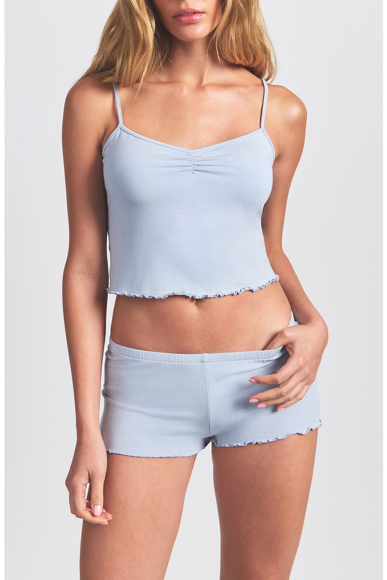 Sleep Crop Camisole Pajamas, Main, color, ZEN BLUE