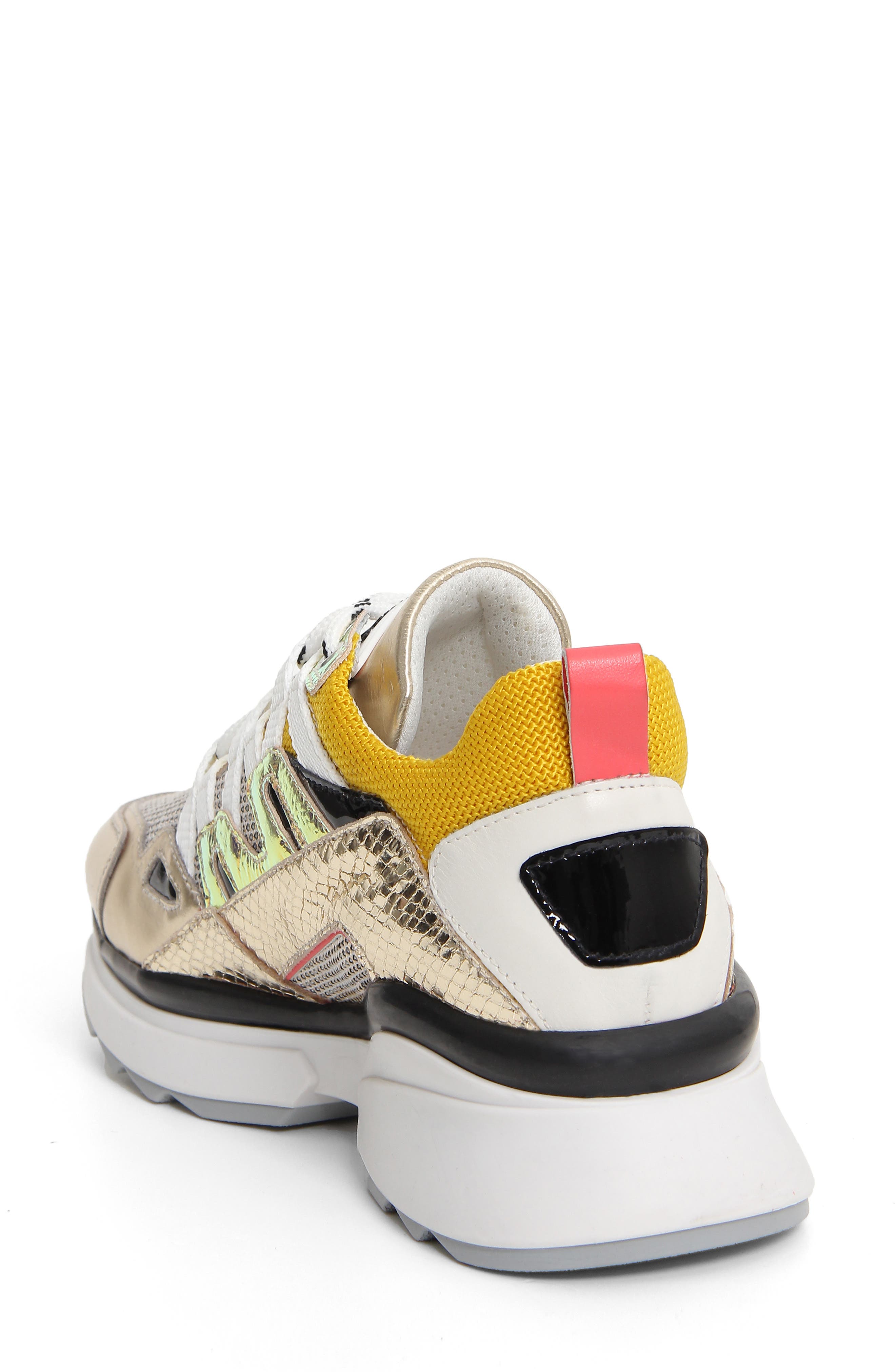 NeroGiardini Metallic Platform Sneaker, Alternate, color, 