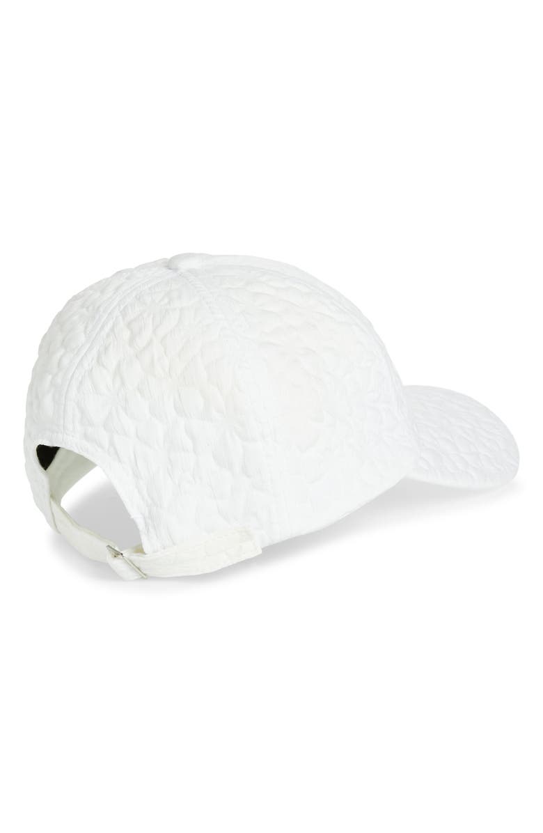 Melrose and Market Floral Crepe Baseball Cap, Alternate, color, White