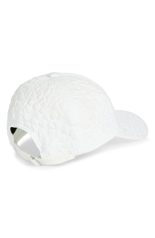 Melrose And Market Floral Crepe Baseball Cap In White