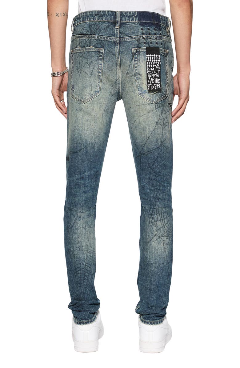 Ksubi Van Winkle Gasoline Lines Skinny Jeans, Alternate, color,