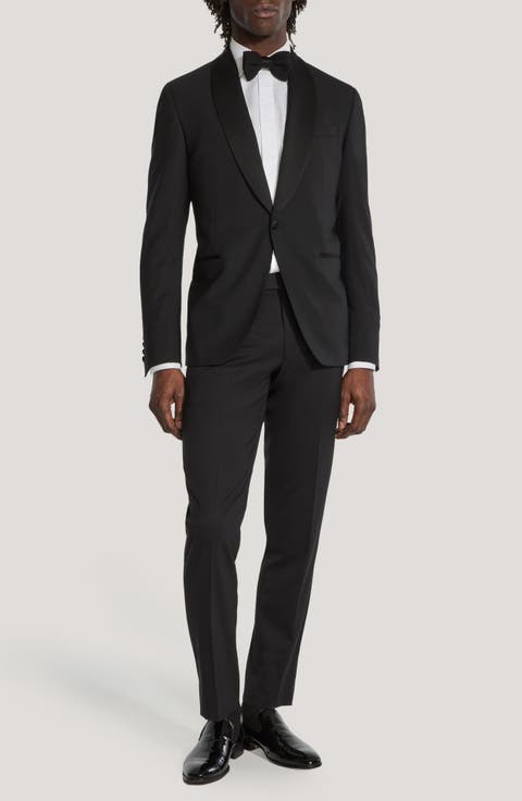 Ethan Shawl Collar Black Wool Tuxedo