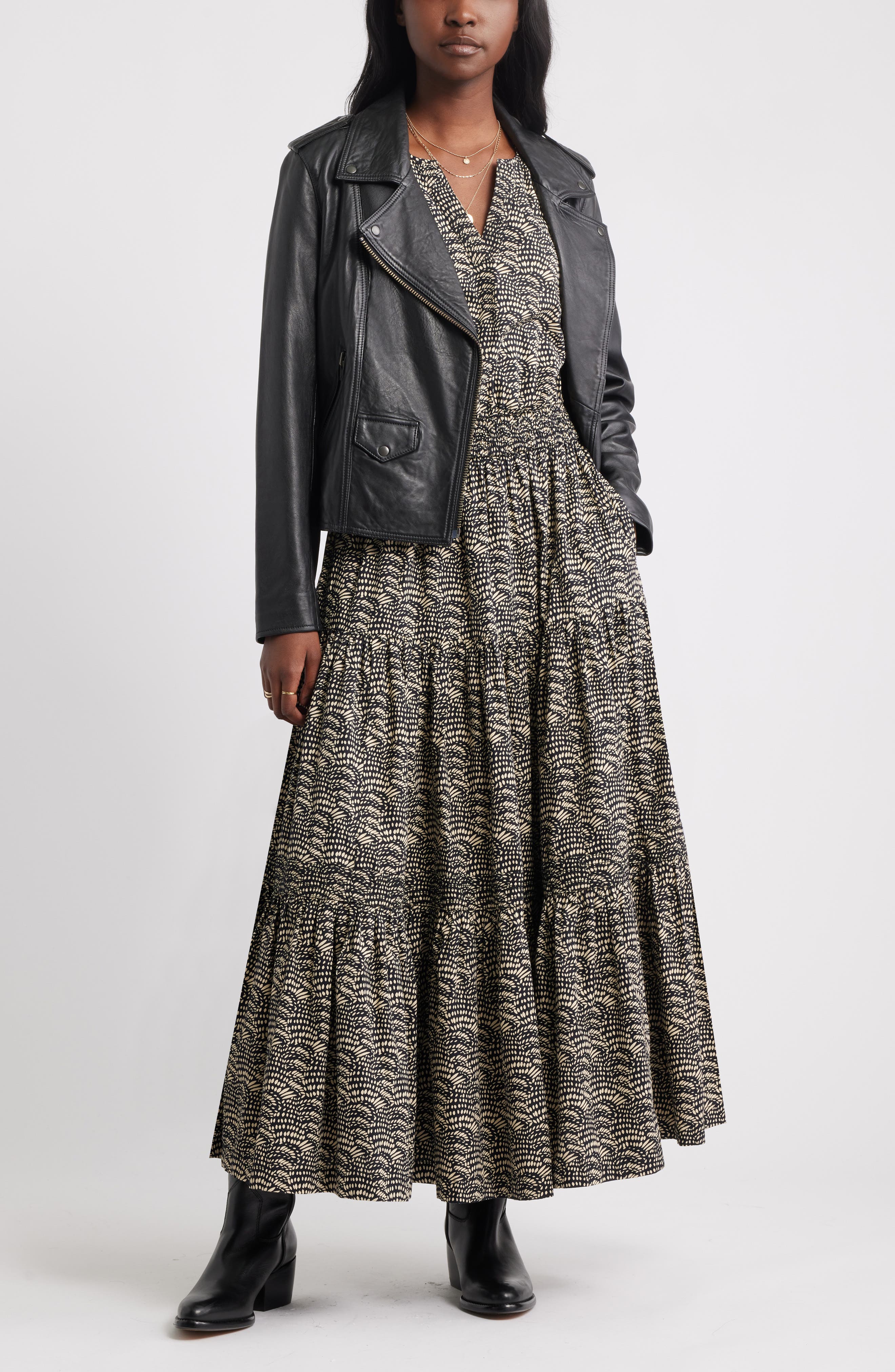 Printed Tiered Cotton Maxi Dress - image 2