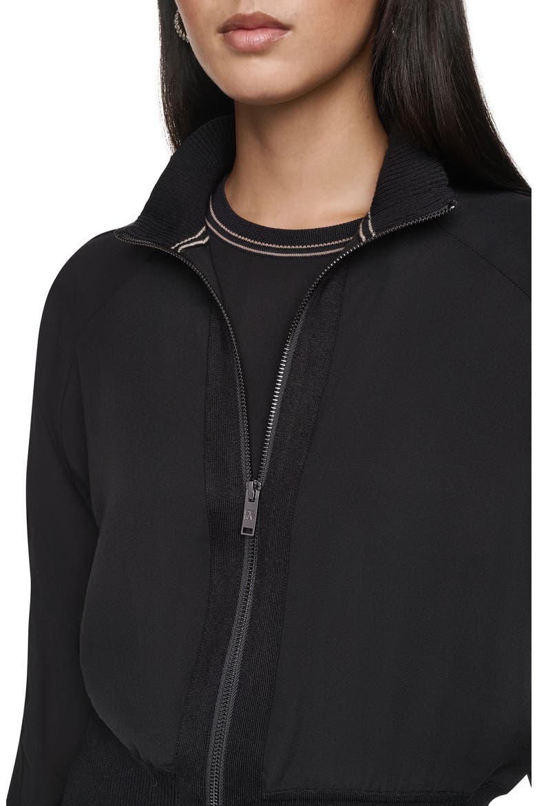 Mixed Media Sweater, Alternate, color, BLACK