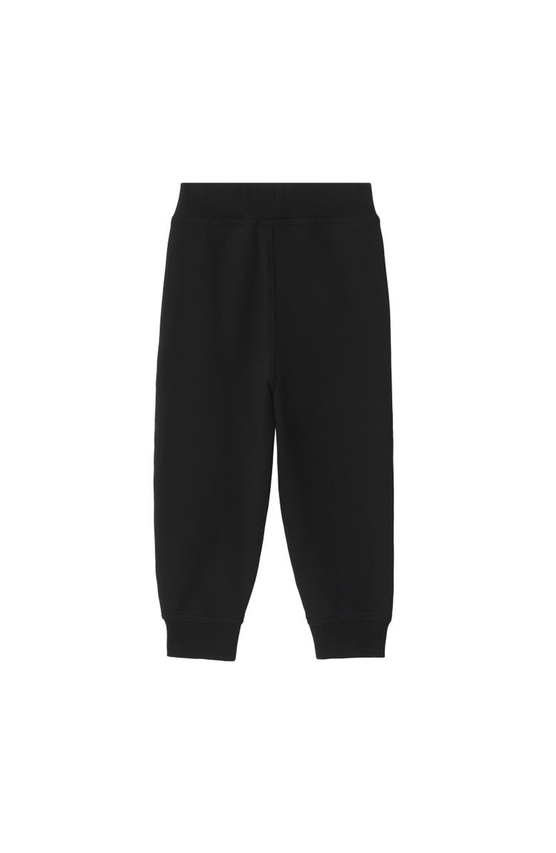 Burberry Check Trim Cotton Jogging Pants, Alternate, color, Black