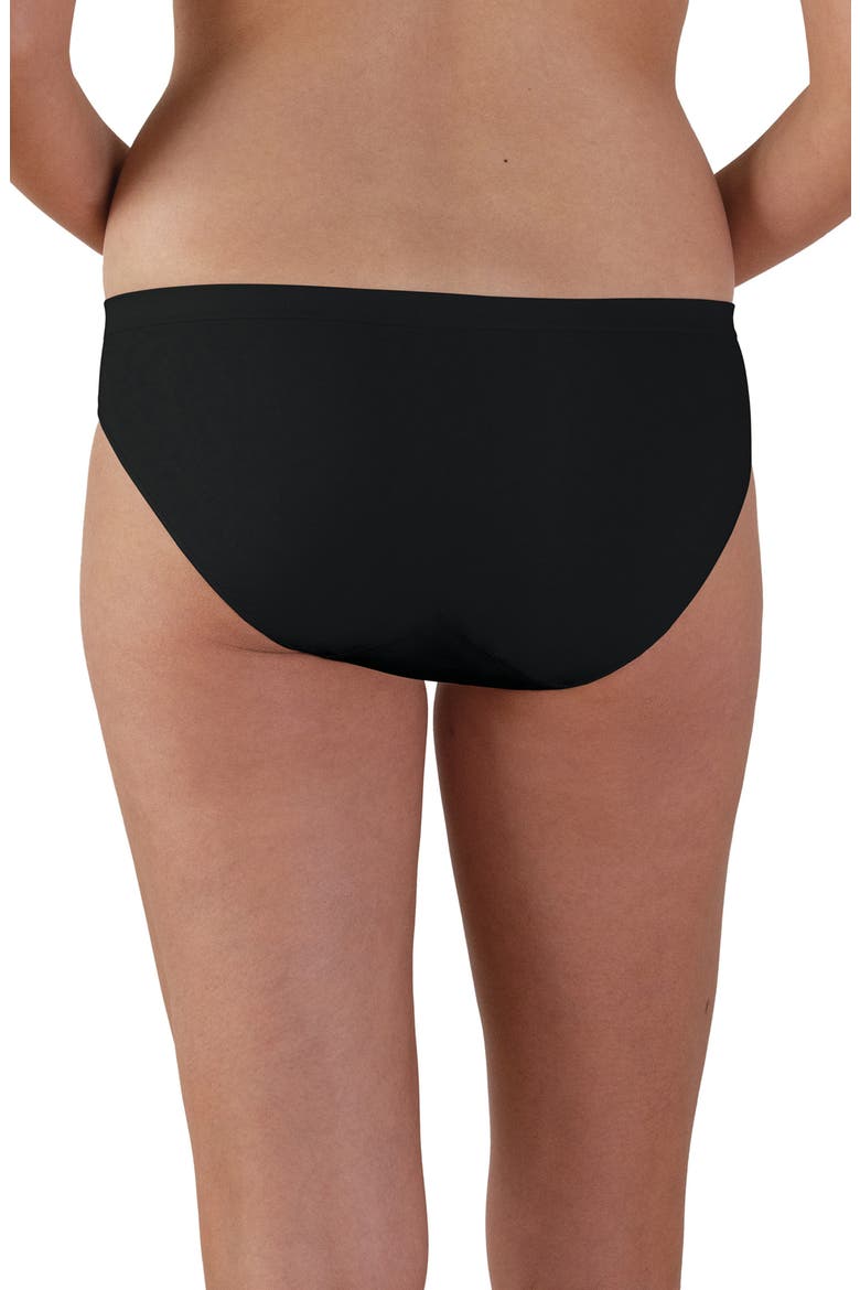 3-Pack Mid Rise Seamless Maternity Panties, Alternate, color, BLACK