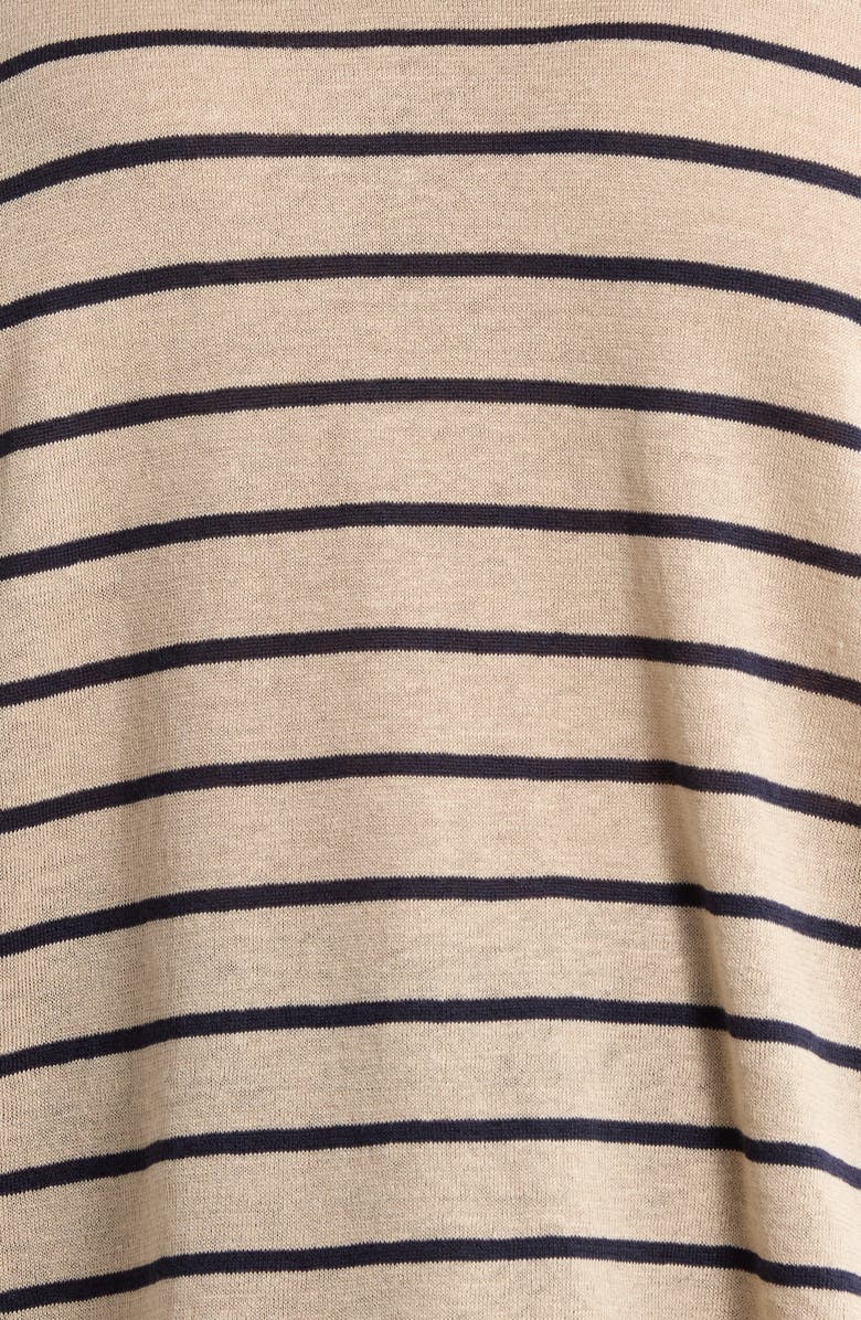 Eileen Fisher Organic Linen & Organic Cotton Crewneck Sweater, Alternate, color, Ink