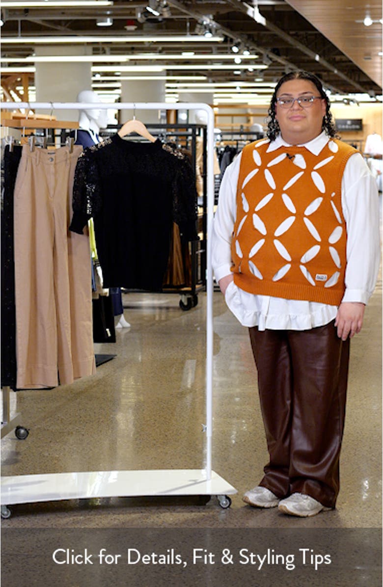 The Felicity Lace Panel Sweater, sales video thumbnail