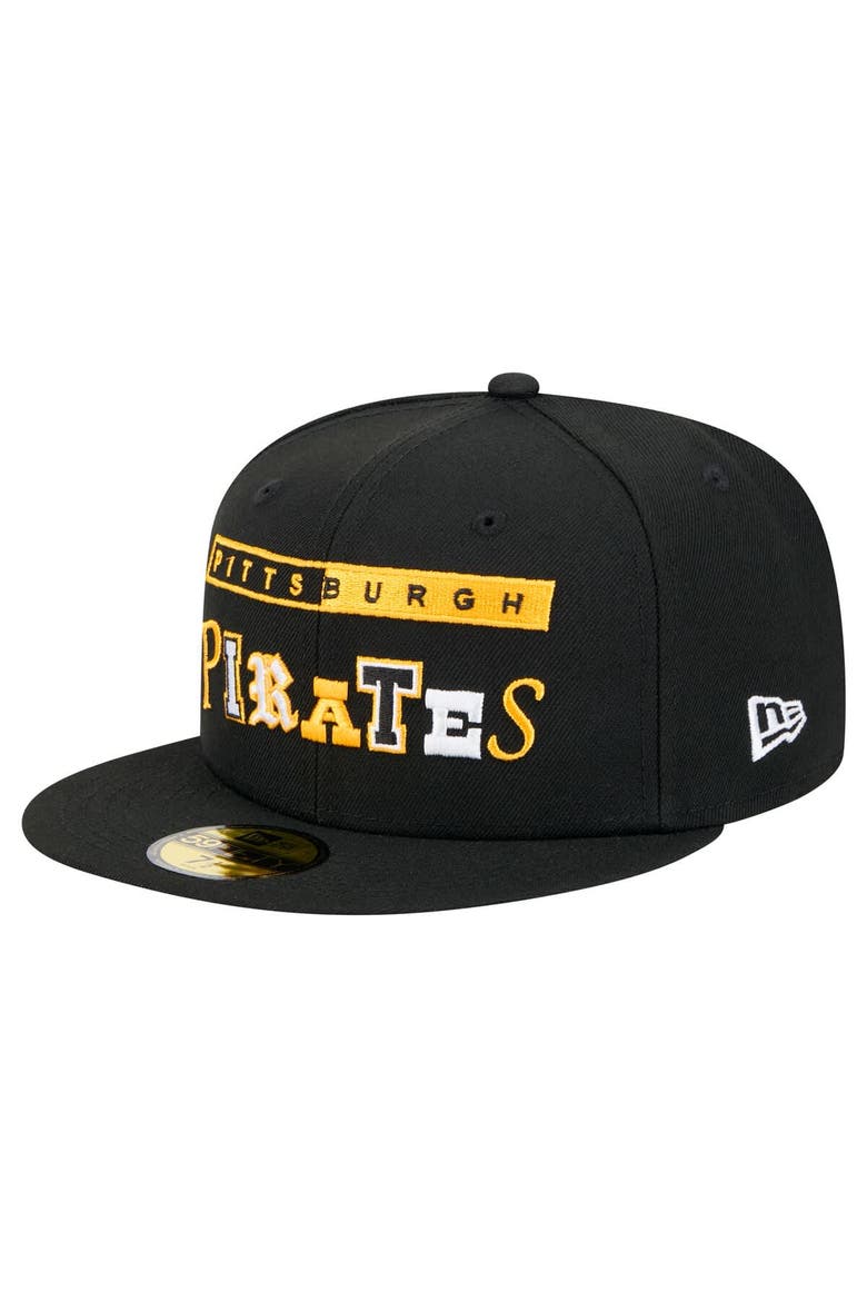 Men's New Era Black Pittsburgh Pirates Ransom 59FIFTY Fitted Hat, Alternate, color, Black