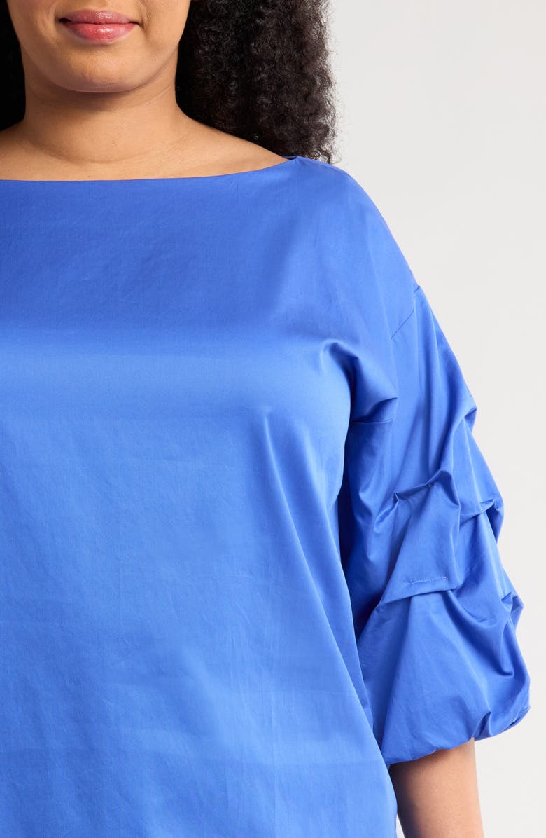 HARSHMAN Balia Cotton Popover Top, Alternate, color, Royal Blue