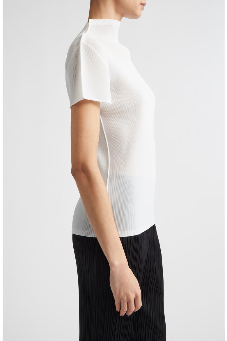 Mist Basics Funnel Neck Top, Alternate, color, WHITE