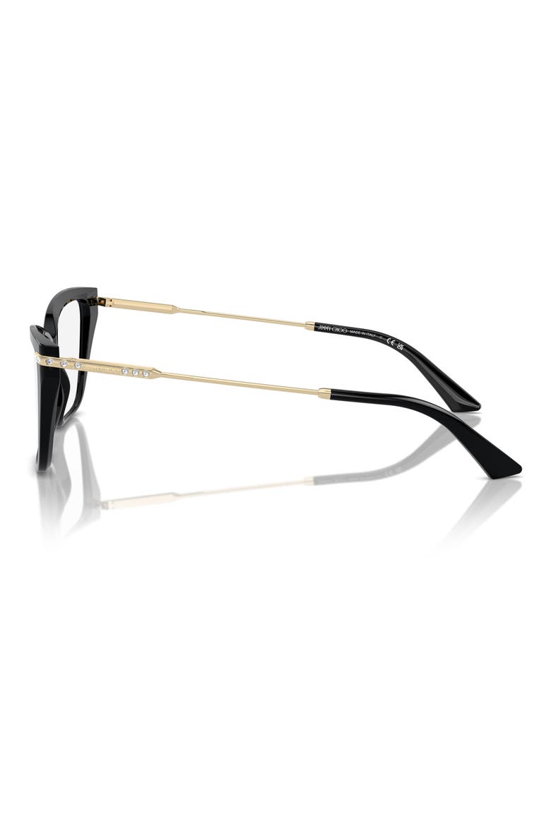 55mm Cat Eye Optical Glasses, Alternate, color, BLACK / DEMO LENS