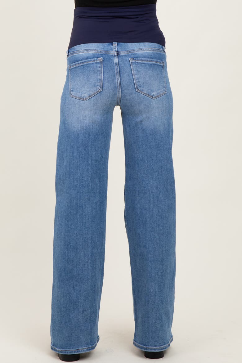 Low Rise Wide Leg Maternity Jeans, Alternate, color, Blue