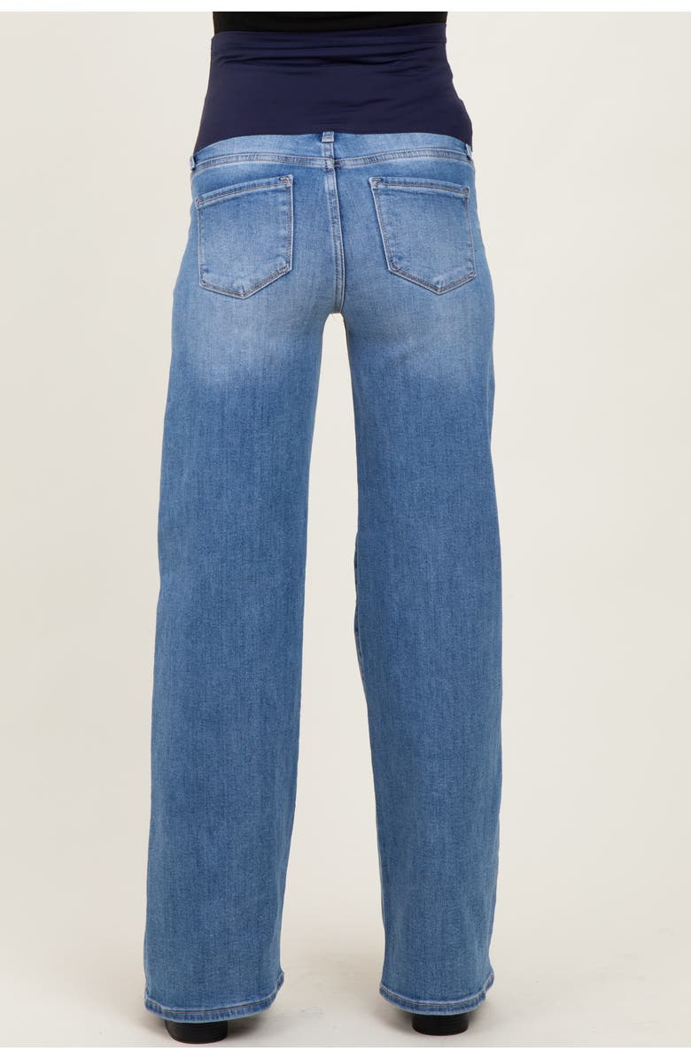 PinkBlush Low Rise Wide Leg Maternity Jeans, Alternate, color, 